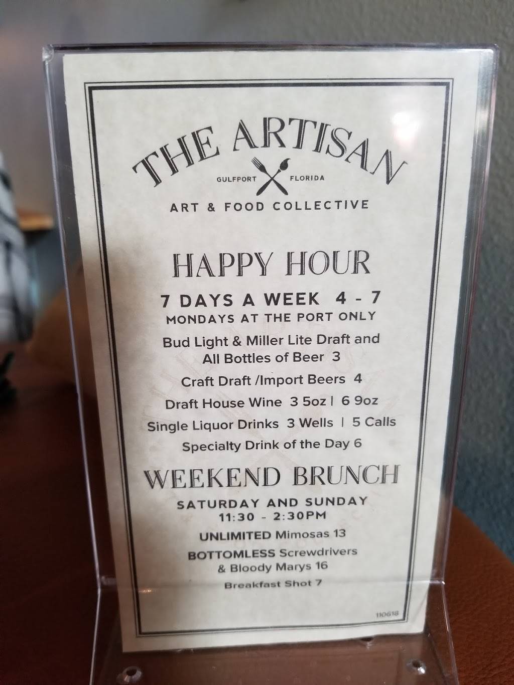 The Artisan Art & Food Collective | restaurant | 2832 Beach Blvd S, Gulfport, FL 33707, USA | 7273505866 OR +1 727-350-5866