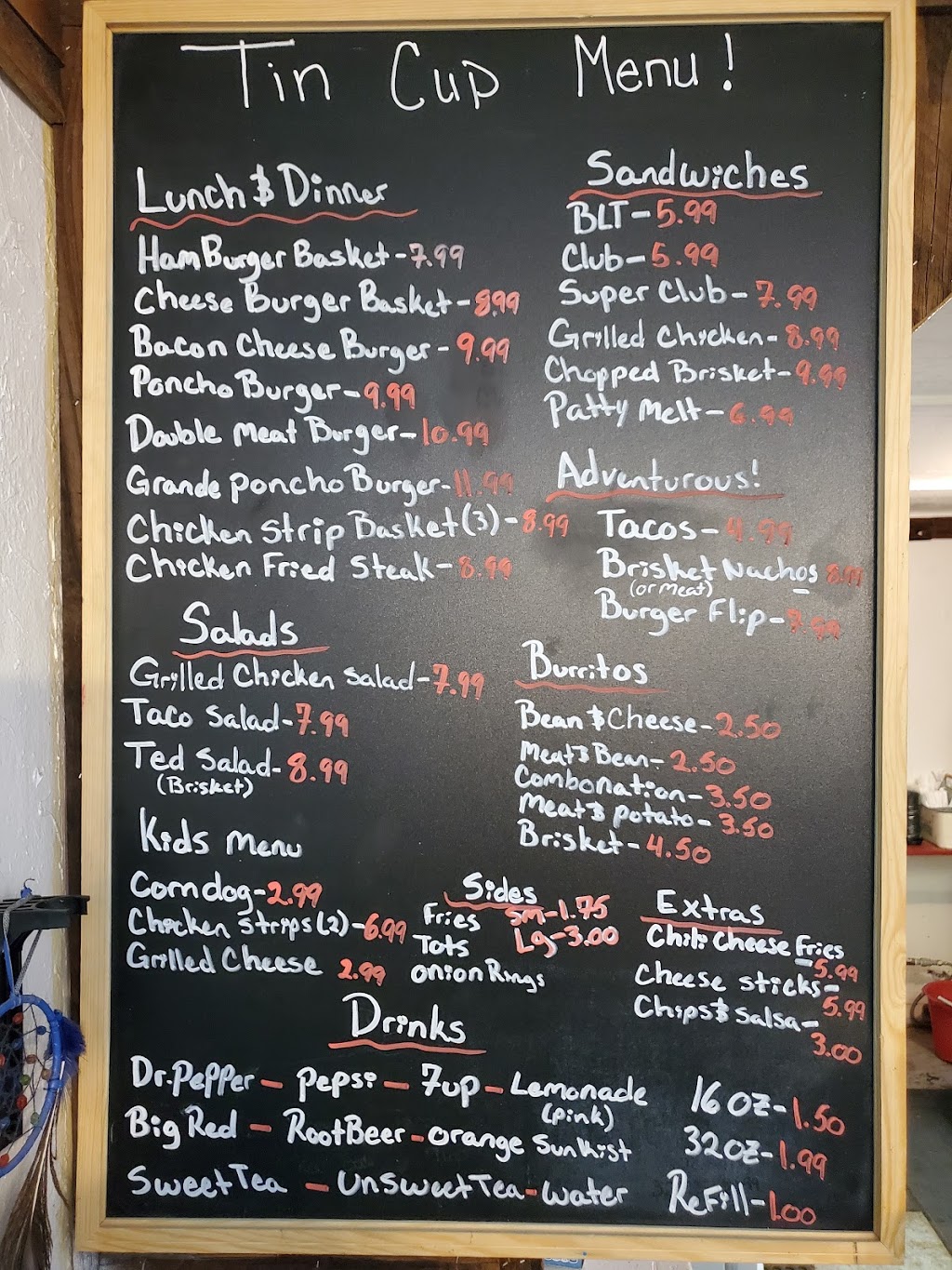 Tin Cup Cafe | restaurant | 9693 TX-290, Sheffield, TX 79781, USA | 4328364638 OR +1 432-836-4638