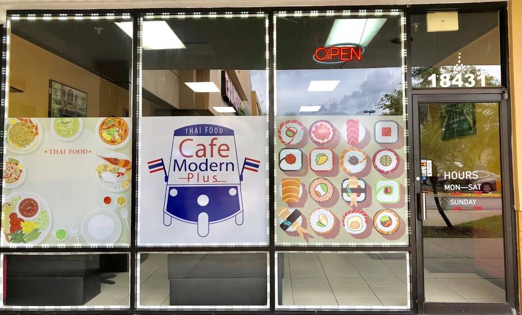 Cafe Modern Plus Thai&Sushi | restaurant | 18431 N, US-41, Lutz, FL 33549, USA | 8139579926 OR +1 813-957-9926