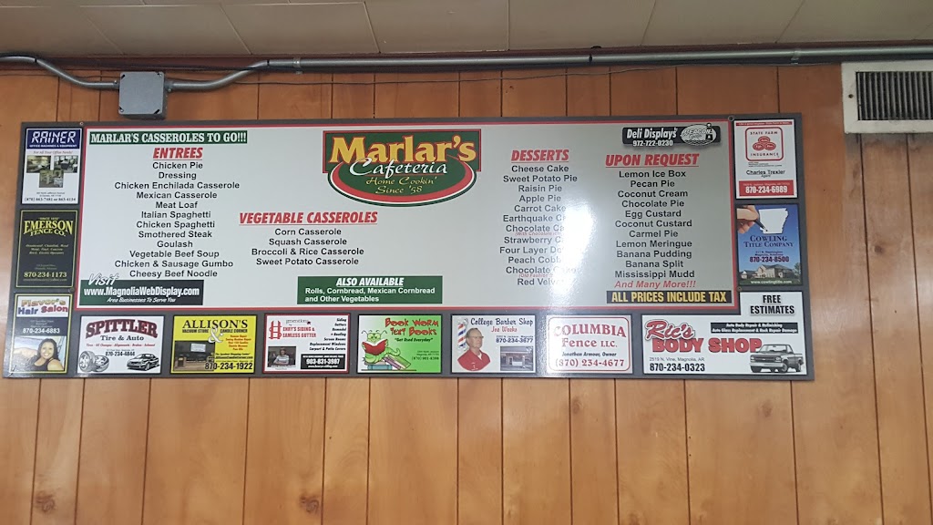 Marlars Cafeteria | restaurant | 2116 Vine Ave, Magnolia, AR 71753, USA | 8702346900 OR +1 870-234-6900