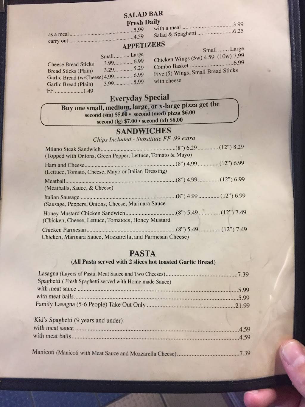 Milano Pizza | restaurant | 186 Wakelon St, Zebulon, NC 27597, USA | 9192694488 OR +1 919-269-4488