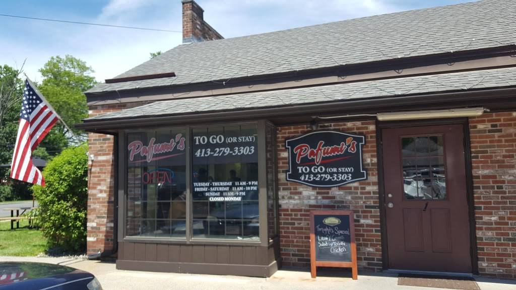 Pafumis To Go (Or Stay) | restaurant | 1 Crane Park Dr, Wilbraham, MA 01095, USA | 4132793303 OR +1 413-279-3303