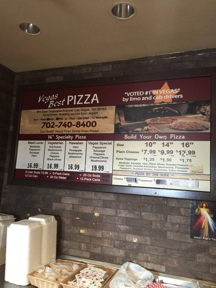 Vegas Best Pizza | restaurant | 384 E Tropicana Ave, Las Vegas, NV 89169, USA | 7027408400 OR +1 702-740-8400