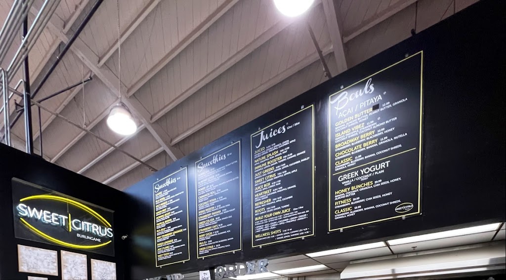 Sweet Citrus Burlingame | restaurant | 1236 Broadway, Burlingame, CA 94010, USA | 6502421011 OR +1 650-242-1011