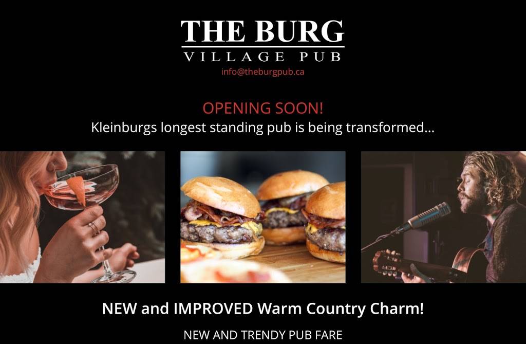 The Burg Pub | restaurant | 10512 Islington Ave, Kleinburg, ON L0J 1C0, Canada | 9055525544 OR +1 905-552-5544