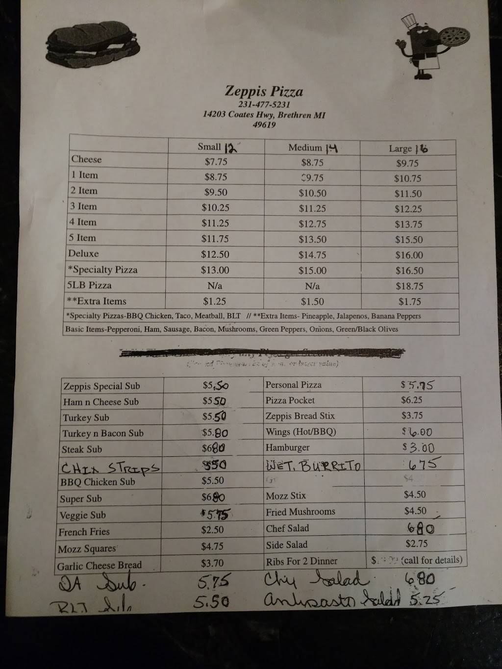 Zeppis | restaurant | 14203 N Coates Hwy, Brethren, MI 49619, USA | 2314775231 OR +1 231-477-5231