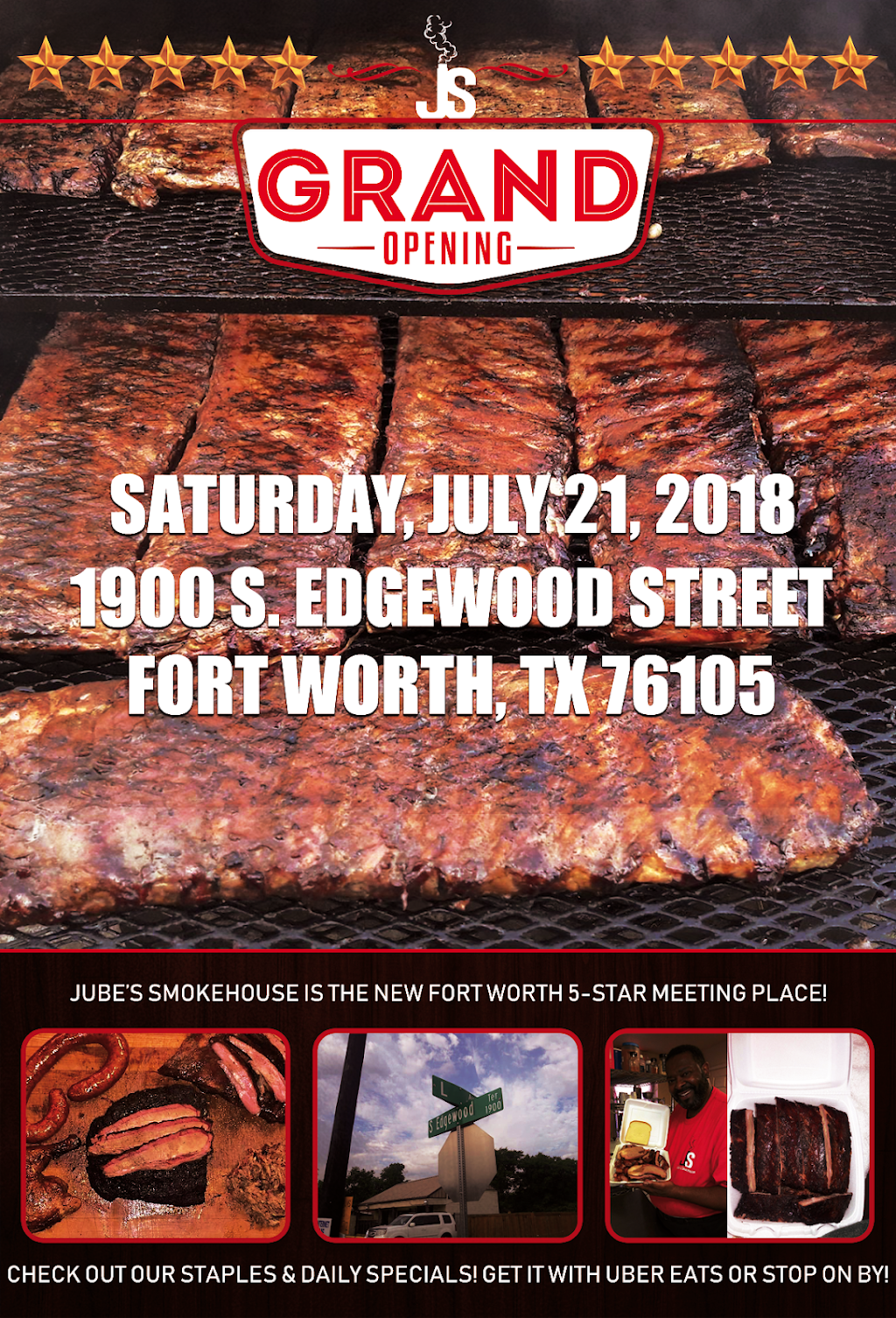 Jubes Smokehouse | restaurant | 1900 S Edgewood Terrace, Fort Worth, TX 76105, USA | 8177790235 OR +1 817-779-0235