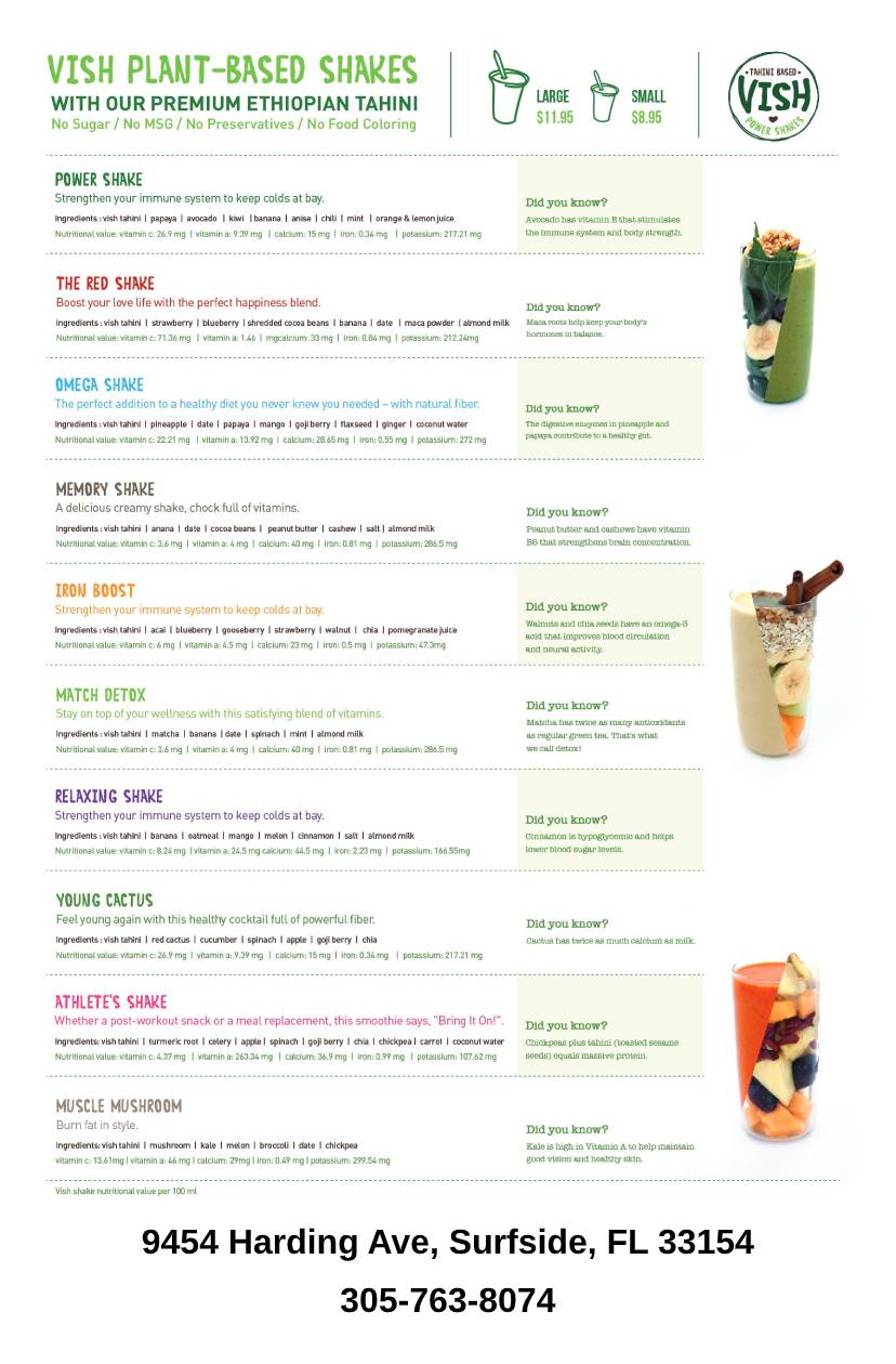 Vish Hummus Surfside | restaurant | 9454 Harding Ave, Surfside, FL 33154, USA | 3057638074 OR +1 305-763-8074