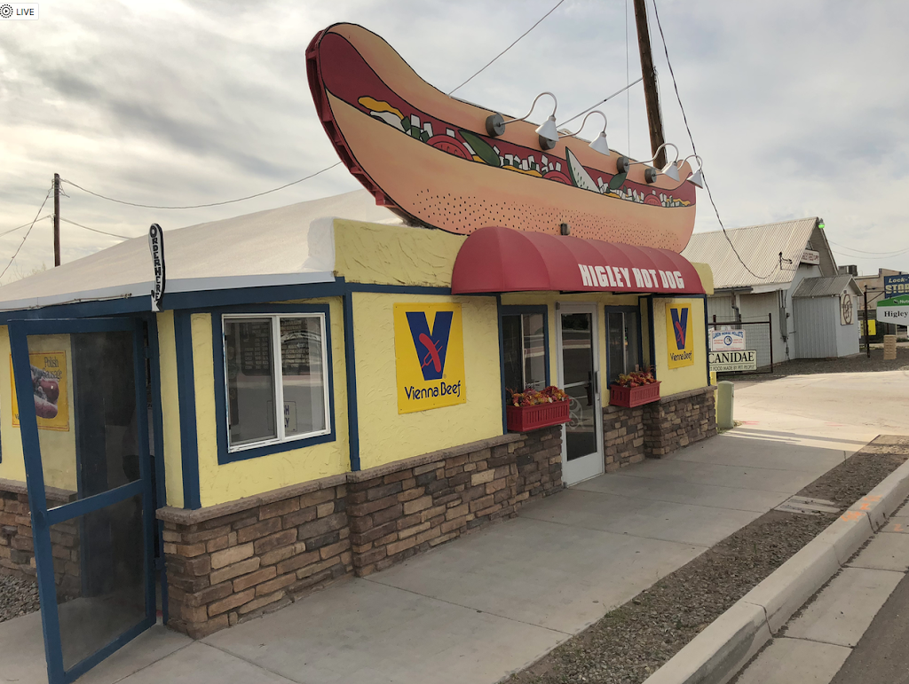 Higley Hot Dog | restaurant | 3105 E Williams Field Rd, Gilbert, AZ 85295, USA | 4809883133 OR +1 480-988-3133
