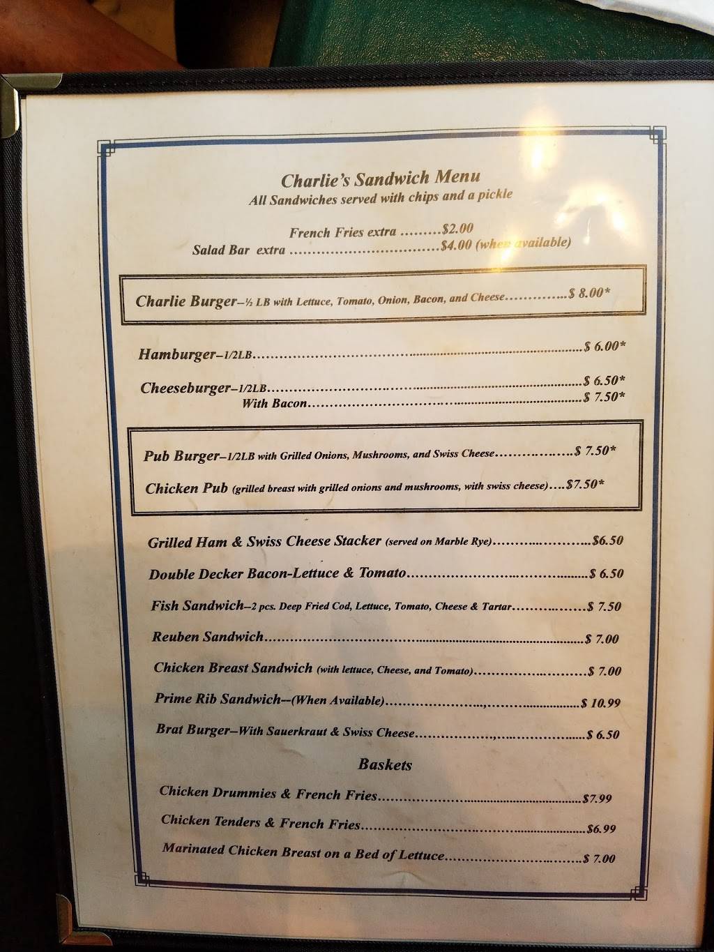 Charlies Fine Food & Spirits | restaurant | 10949 County Hwy S, Hayward, WI 54843, USA | 7154623999 OR +1 715-462-3999