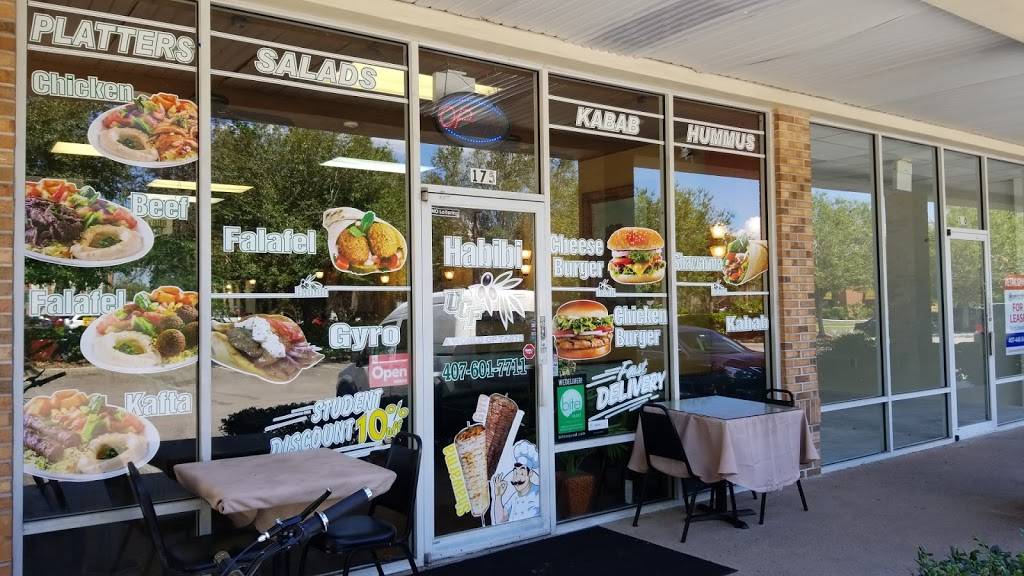 Habibi UCF | restaurant | 12140 Collegiate Way #175, Orlando, FL 32817, USA | 4076017711 OR +1 407-601-7711