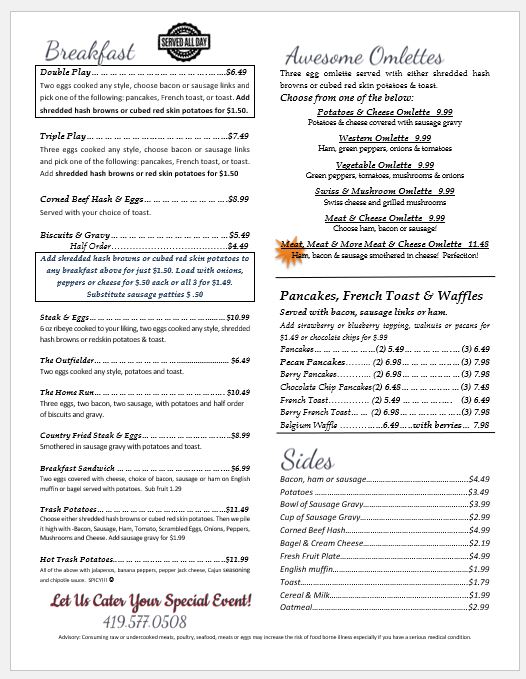 Cold Creek Cafe | restaurant | 107 Main St, Castalia, OH 44824, USA | 4196849530 OR +1 419-684-9530