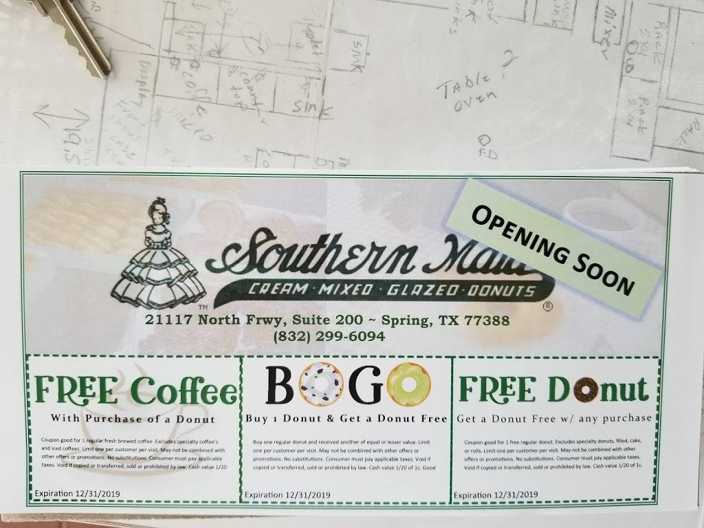 Southern Maid Donuts | restaurant | 21117 North Fwy # 200, Spring, TX 77388, USA | 8322996094 OR +1 832-299-6094