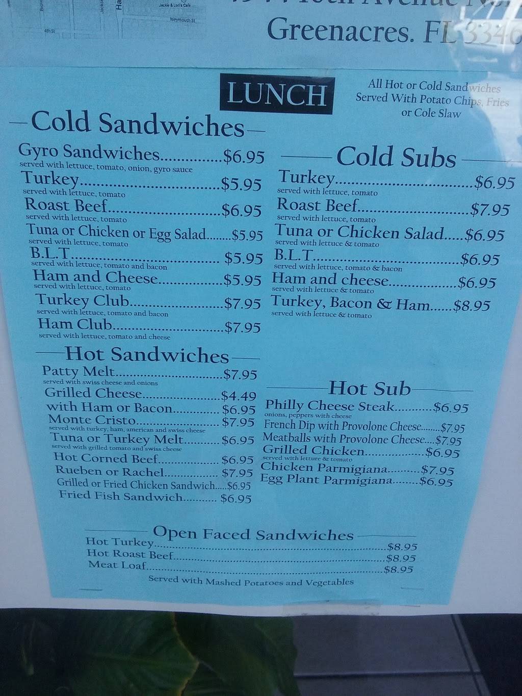 Jans Cafe | restaurant | 4944 10th Ave N, Greenacres, FL 33463, USA | 5615087043 OR +1 561-508-7043