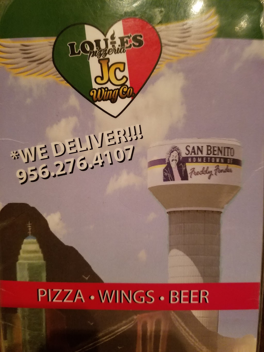 JC Wing Company / Famous Original Louies New York Pizzeria | restaurant | 2597 N US Hwy 77 Suite A, San Benito, TX 78586, USA | 9562764107 OR +1 956-276-4107