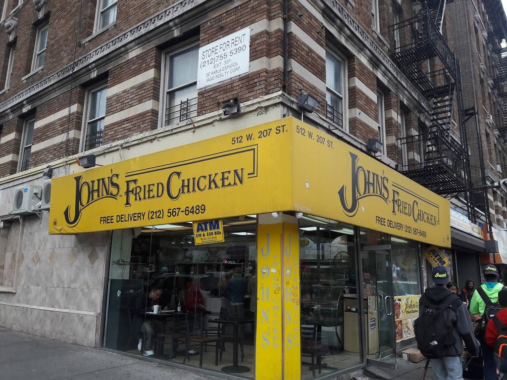 Johns Fried Chicken | restaurant | 512 W 207th St, New York, NY 10034, USA | 2125676489 OR +1 212-567-6489