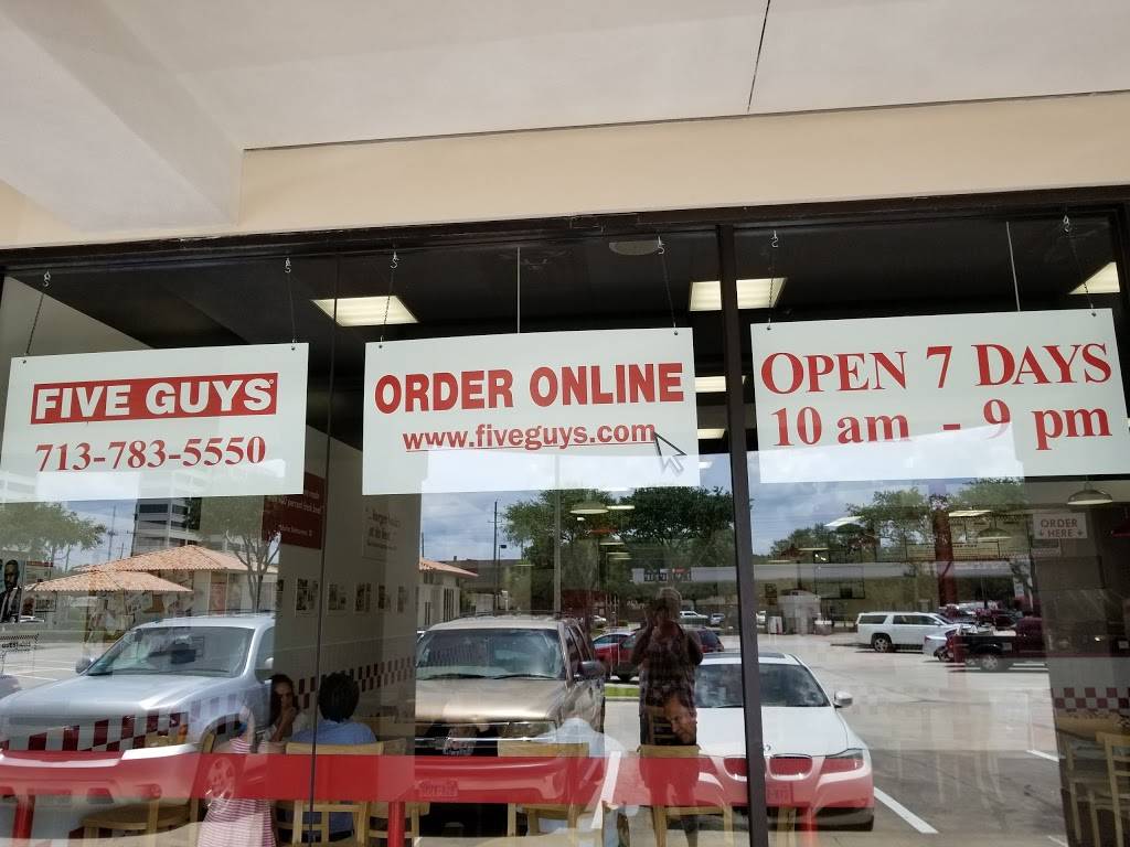 Five Guys | meal takeaway | 1645 S Voss Rd, Houston, TX 77057, USA | 7137835550 OR +1 713-783-5550