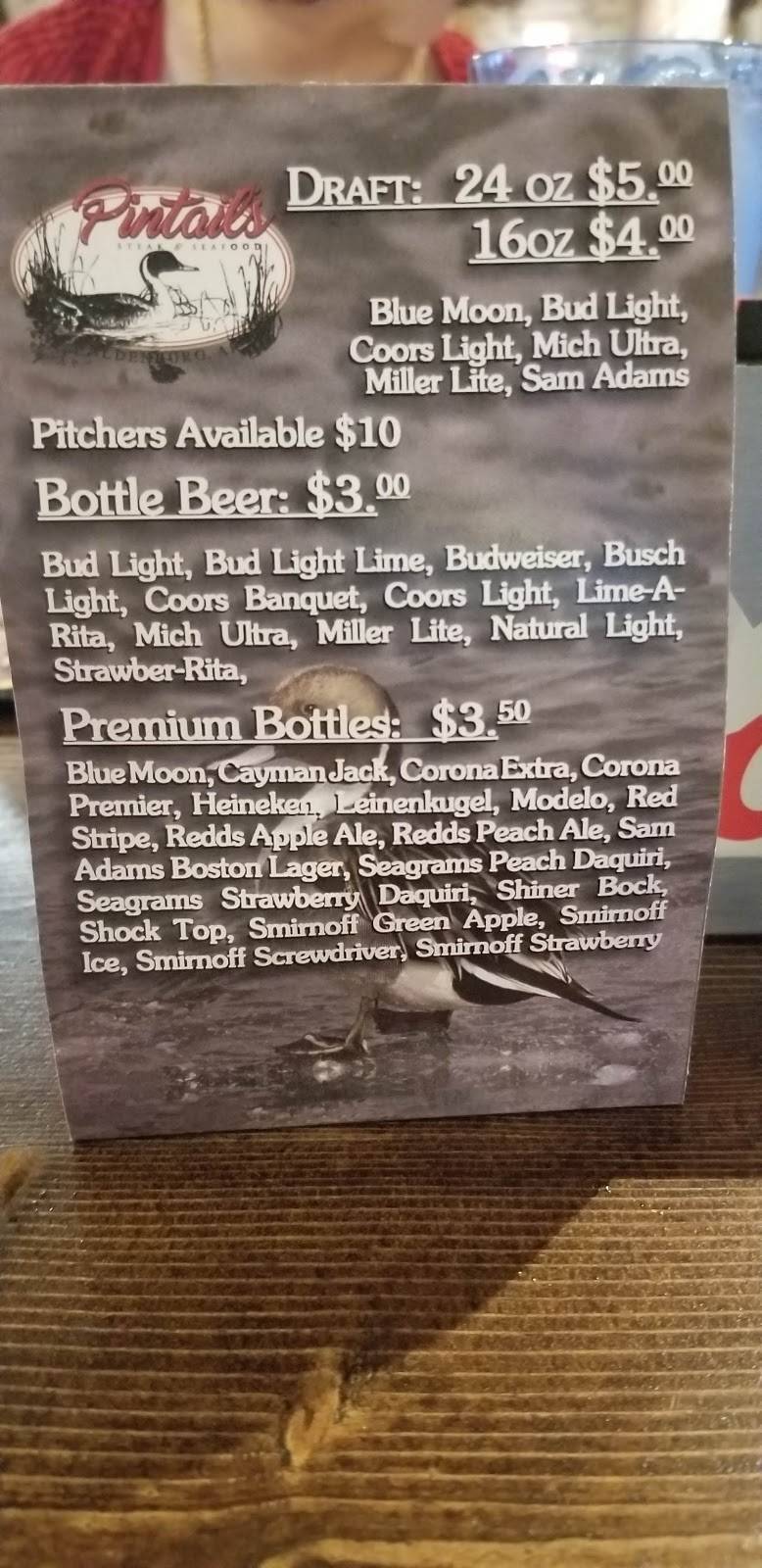 Pintails Steak & Seafood | restaurant | 8044 US 49, Weiner, AR 72479, USA | 8705792211 OR +1 870-579-2211