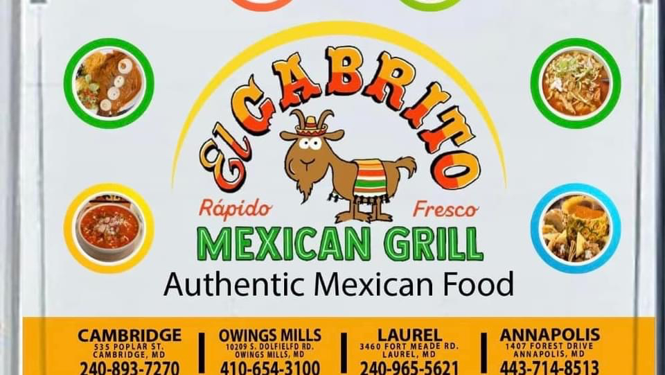 El Cabrito Mexican Grill | restaurant | 200 Crain Hwy N, Glen Burnie, MD 21061, USA | 2408937270 OR +1 240-893-7270