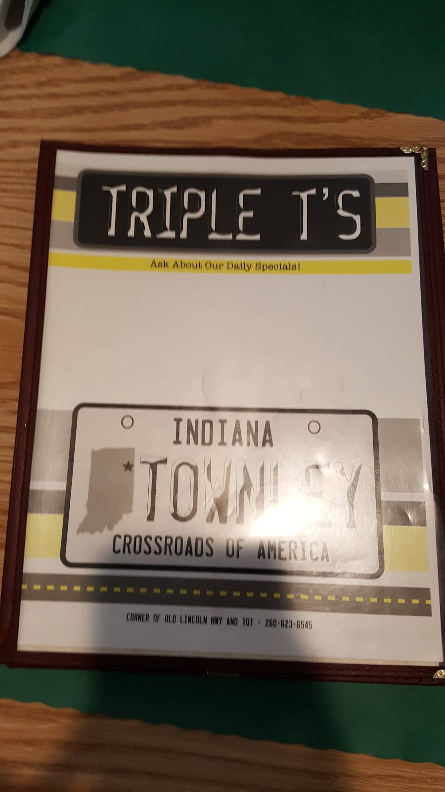 Triple Ts | restaurant | 21313 Lincoln Highway East, Monroeville, IN 46773, USA | 2606236545 OR +1 260-623-6545
