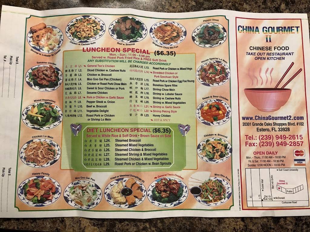 China Gourmet 2 | restaurant | 20301 Grande Oak Blvd #102, Estero, FL 33928, USA | 2399492615 OR +1 239-949-2615