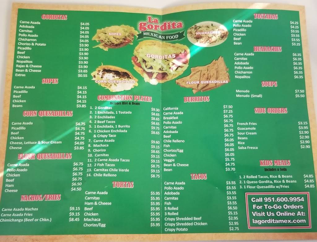 La Gordita Mexican Food | restaurant | 40663 Murrieta Hot Springs Rd c5, Murrieta, CA 92562, USA | 9516009954 OR +1 951-600-9954
