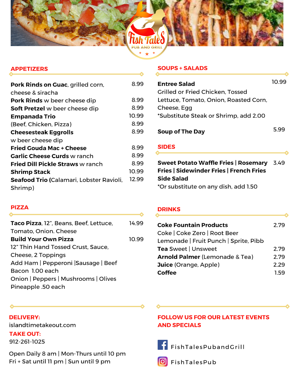 Fish Tales Pub and Grill | restaurant | 7445 Blythe Island Hwy at Southern Retreat RV Park, Exit 29, 7445 Blythe Island Hwy, Brunswick, GA 31523, USA | 9122629663 OR +1 912-262-9663