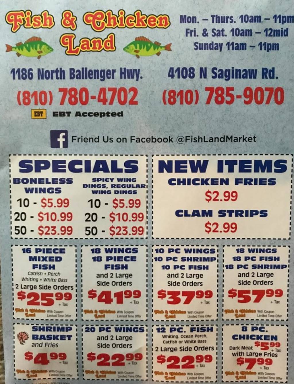 Fishland Market | restaurant | 1186 N Ballenger Hwy, Flint, MI 48504, USA | 8107804702 OR +1 810-780-4702