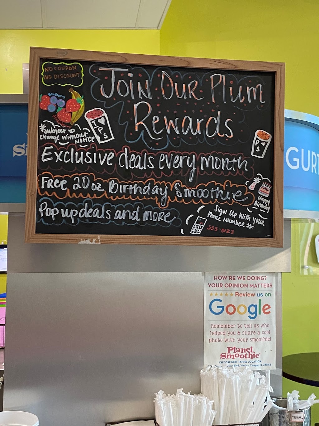 Planet Smoothie | restaurant | 11681 W Hillsborough Ave, Tampa, FL 33635, USA | 8138914243 OR +1 813-891-4243