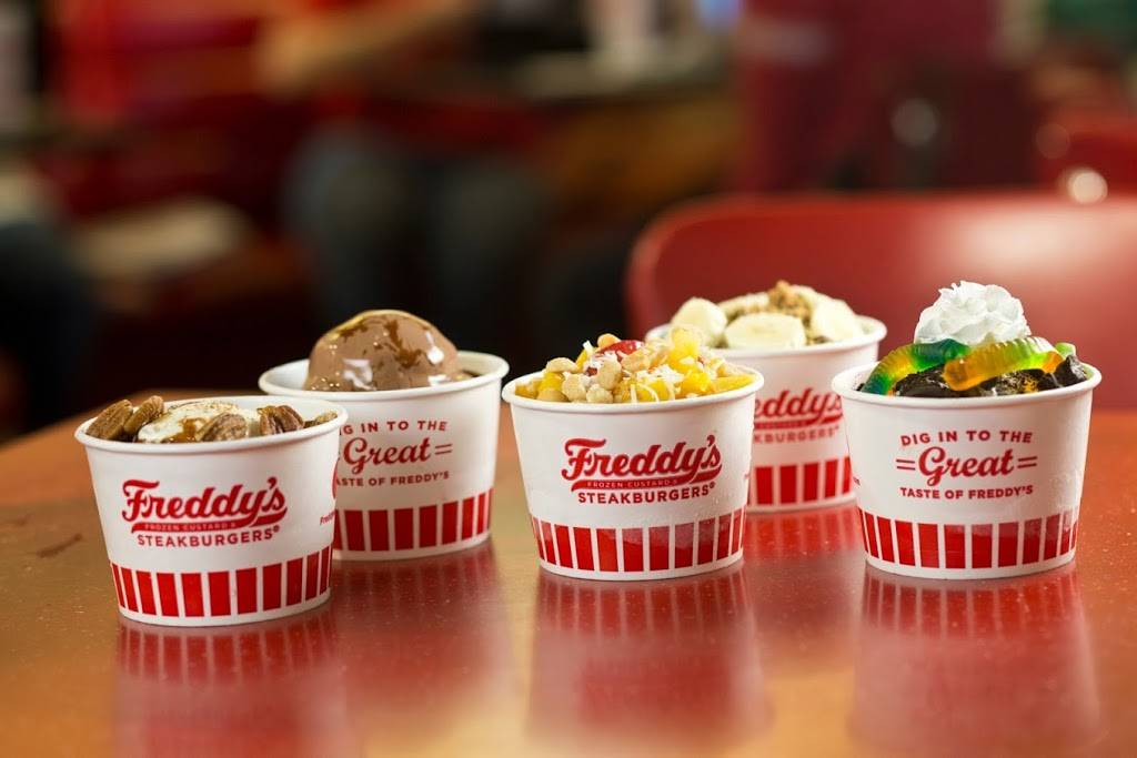 Freddys Frozen Custard & Steakburgers | restaurant | 10520 Interstate 10 Service Rd, Baytown, TX 77523, USA | 2813030033 OR +1 281-303-0033
