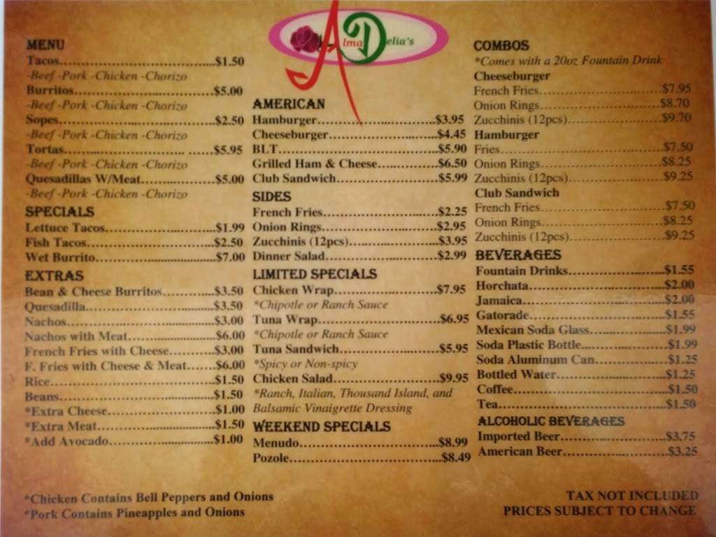 Alma Delias Restaurant | restaurant | 15835 Old Valley Blvd, La Puente, CA 91744, USA | 6263306304 OR +1 626-330-6304