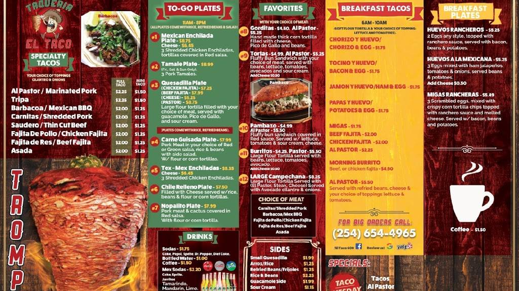 Taqueria El Taco | restaurant | 609 E 6th Ave, Belton, TX 76513, USA | 2546544965 OR +1 254-654-4965