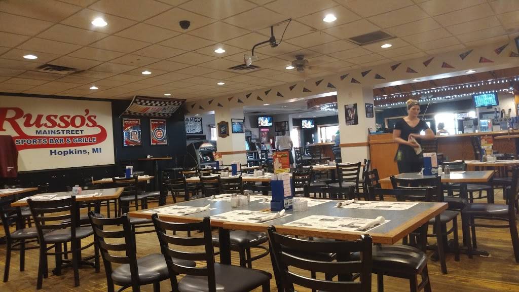 Russos Pizzeria Bar & Grille | restaurant | 100 E Main St, Hopkins, MI 49328, USA | 2697938722 OR +1 269-793-8722