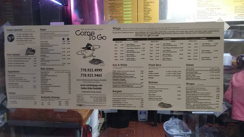 Come to Go | meal delivery | 2920 Old Norcross Rd # D, Duluth, GA 30096, USA | 7709254999 OR +1 770-925-4999