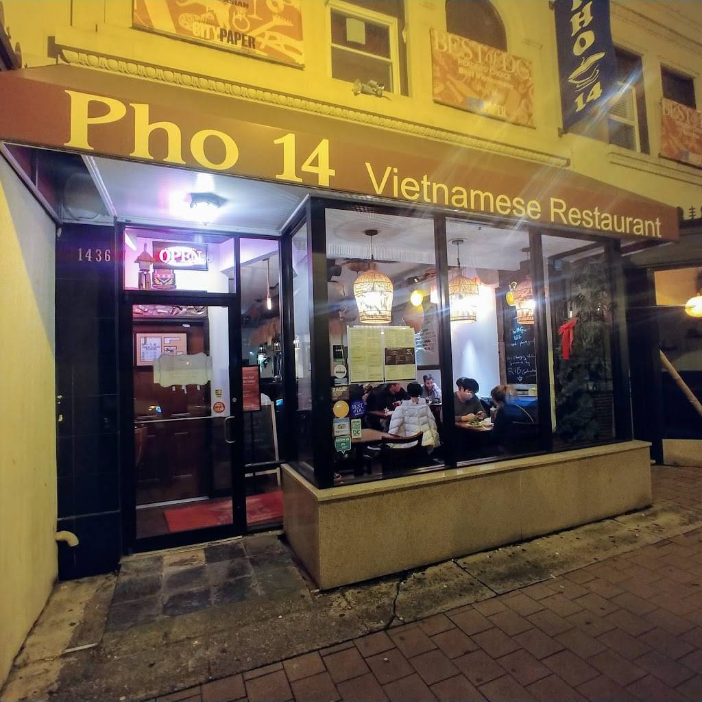 Pho 14 | restaurant | 1436 Park Rd NW, Washington, DC 20010, USA | 2029862326 OR +1 202-986-2326