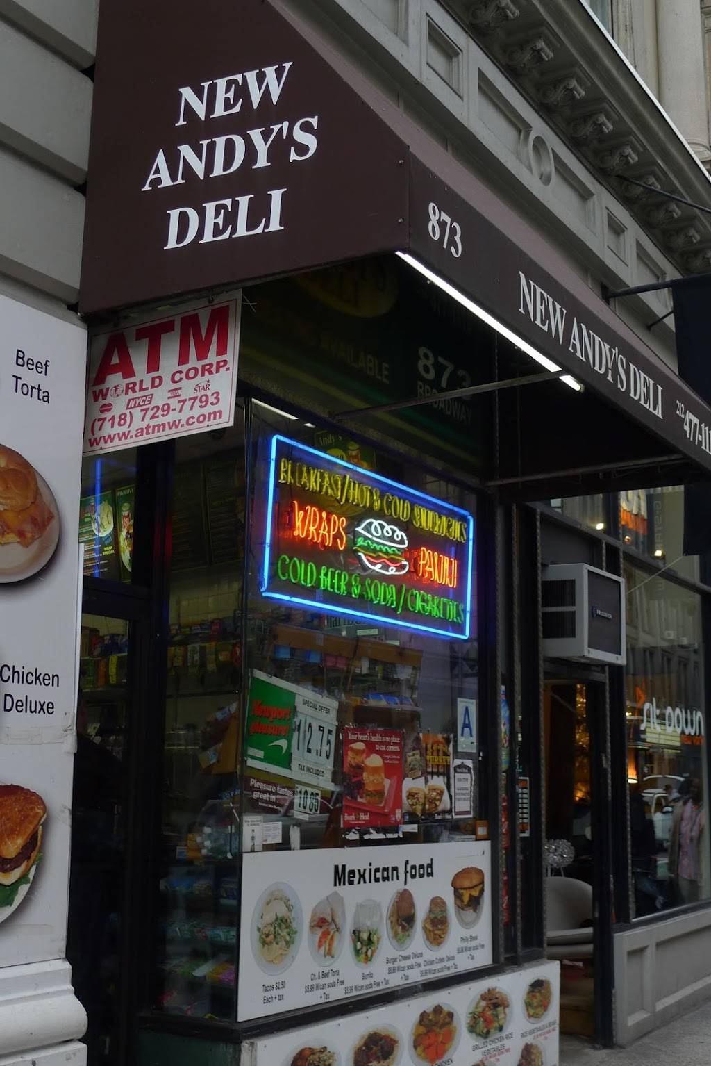 Andys Deli | meal takeaway | 873 Broadway, New York, NY 10003, USA | 2124771110 OR +1 212-477-1110