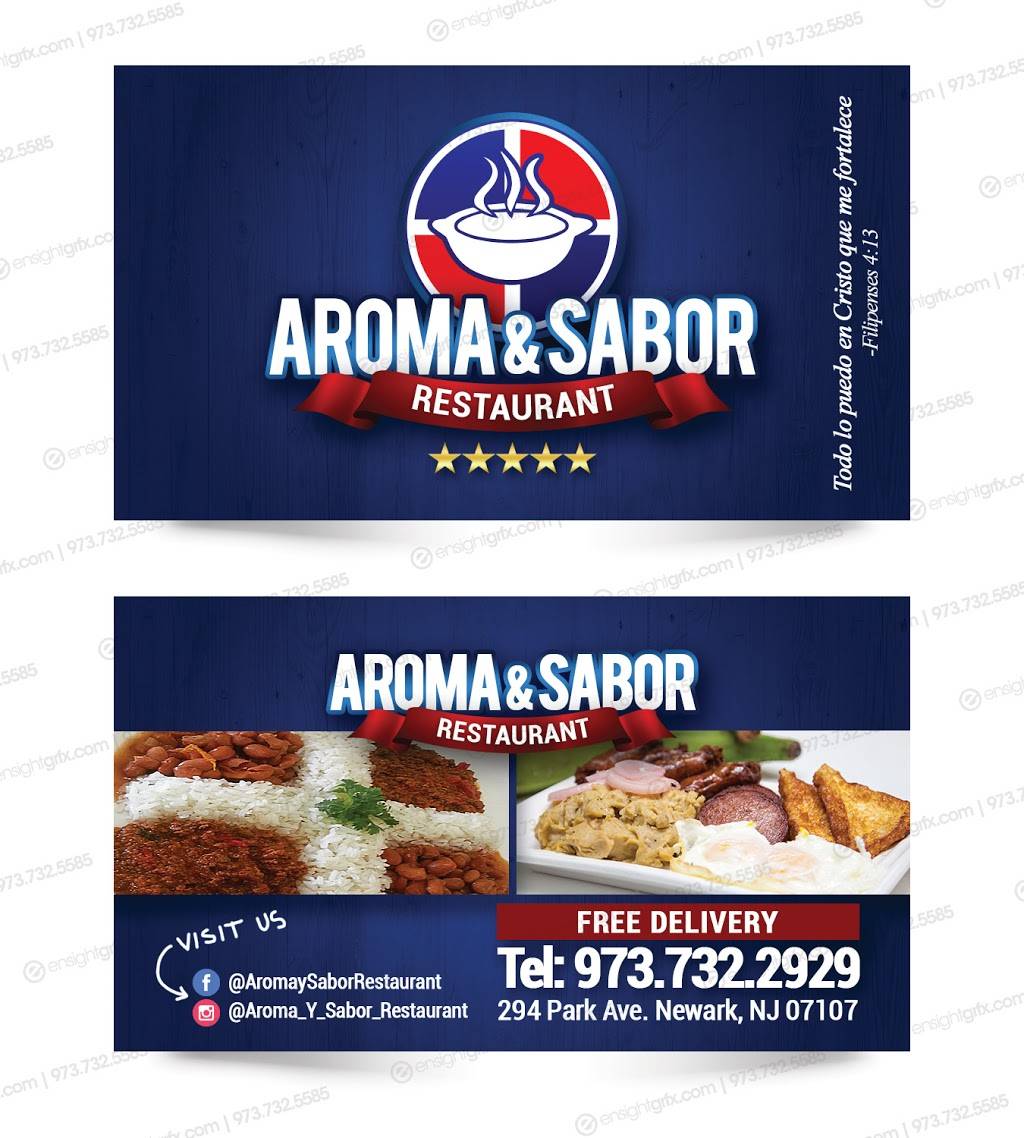 Aroma & Sabor Restaurant | restaurant | 294 Park Ave, Newark, NJ 07107, USA | 9737322929 OR +1 973-732-2929