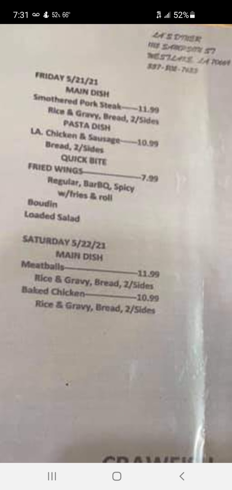 LAs Diner & More | restaurant | 1115 Sampson St, Westlake, LA 70669, USA | 3378027633 OR +1 337-802-7633