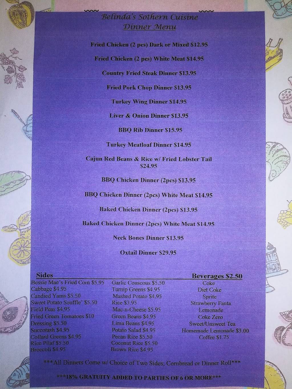 Belindas Southern Cuisine | restaurant | 7322 Stonecrest Concourse, Stonecrest, GA 30038, USA | 4704066355 OR +1 470-406-6355