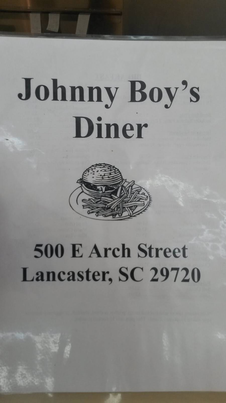 Johnny Boys Diner | restaurant | 500 E Arch St, Lancaster, SC 29720, USA | 8032830661 OR +1 803-283-0661