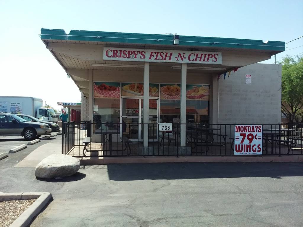 Crispys Fish-n-Chips | restaurant | 736 E Fort Lowell Rd, Tucson, AZ 85719, USA | 5206225111 OR +1 520-622-5111