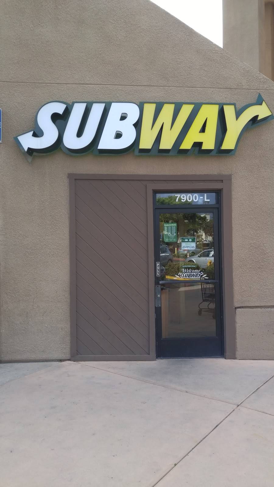 Subway Restaurants | restaurant | Crossroads S/C, 7900 El Cajon Blvd Suite L, La Mesa, CA 91941, USA | 6194643293 OR +1 619-464-3293