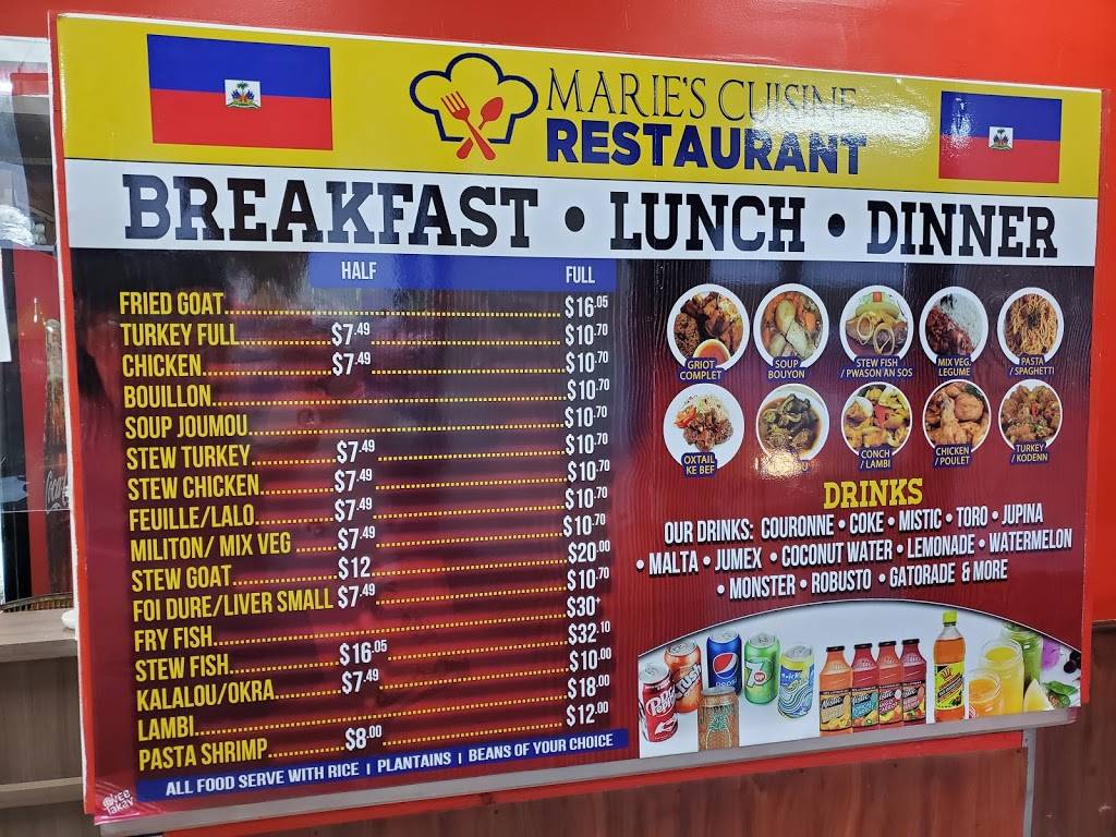 Maries Cuisine | restaurant | 109 E Boynton Beach Blvd, Boynton Beach, FL 33435, USA | 5615096743 OR +1 561-509-6743