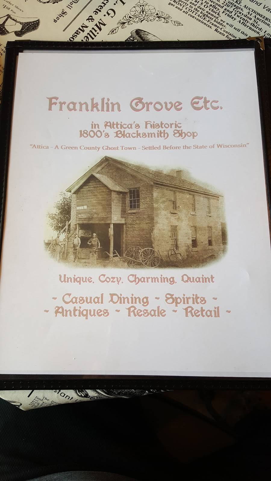 Franklin Grove Etc | cafe | N7302 County Hwy X, Albany, WI 53502, USA | 6088621161 OR +1 608-862-1161