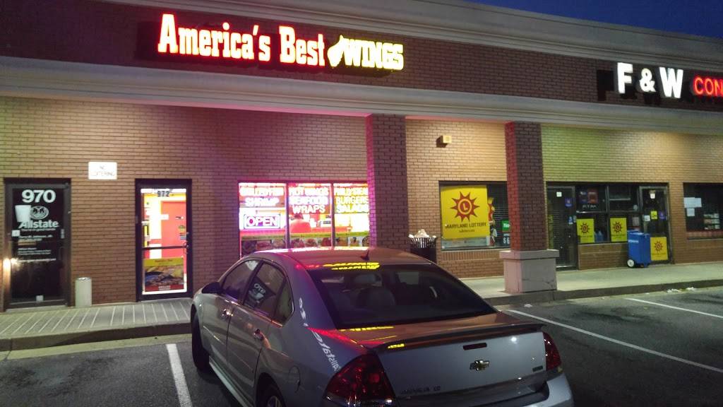Americas Best Wings | restaurant | 972 Swan Creek Rd E, Fort Washington, MD 20744, USA | 3012929464 OR +1 301-292-9464