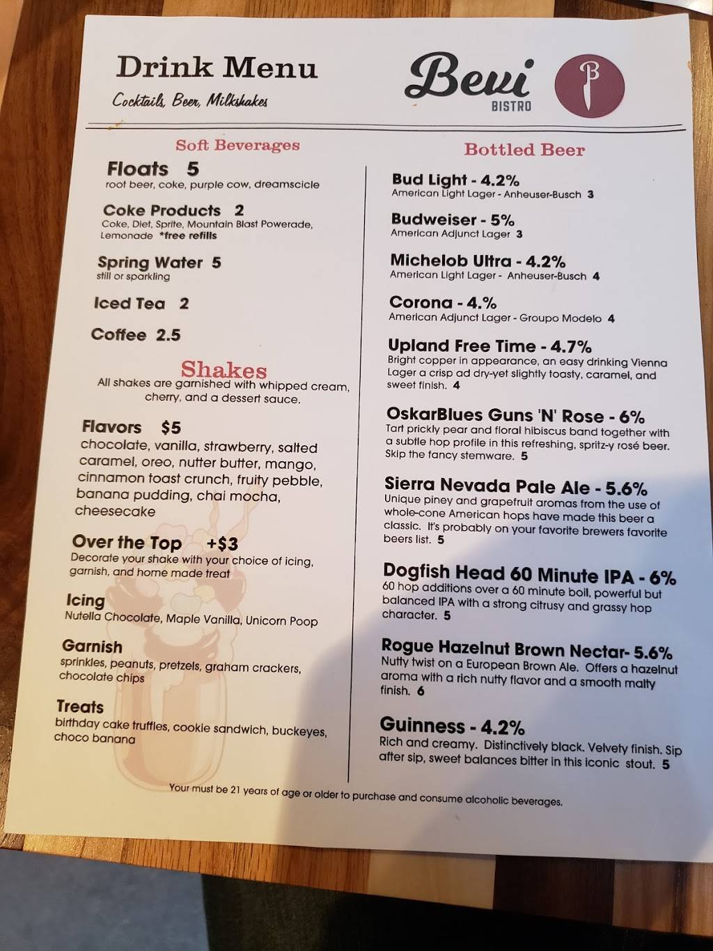 Bevi Bistro | restaurant | 1529 W University Ave, Muncie, IN 47303, USA | 7658968302 OR +1 765-896-8302