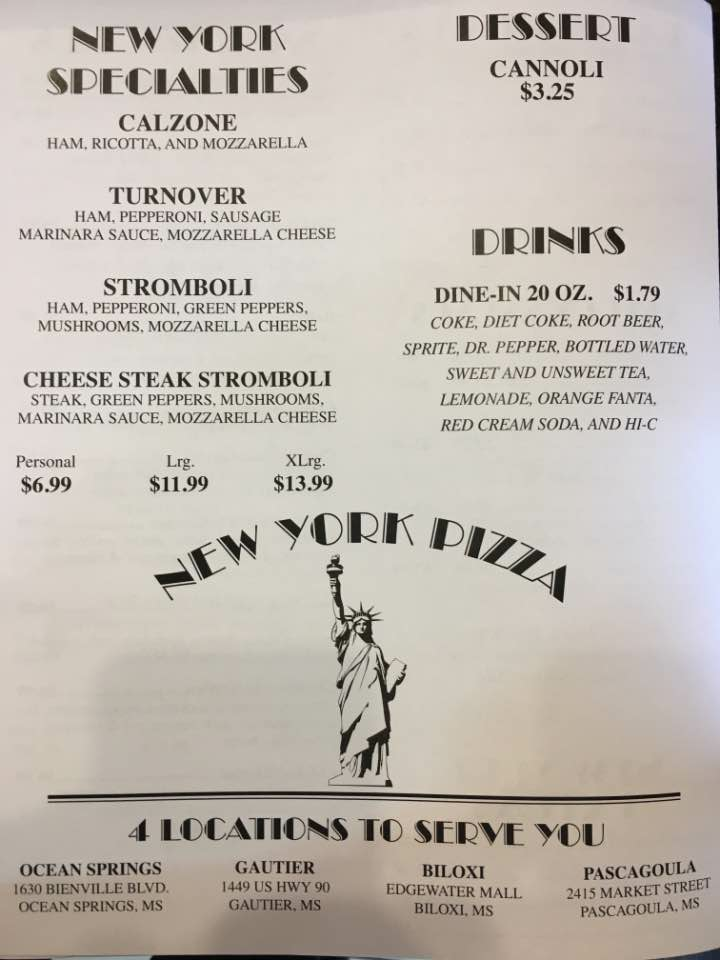 New York Pizza Biloxi | meal takeaway | 2600 Beach Blvd, Biloxi, MS 39531, USA | 2282730595 OR +1 228-273-0595