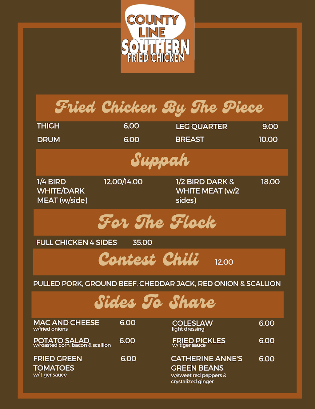County Line Southern Fried Chicken | meal takeaway | 33 SE 3rd Ave, Delray Beach, FL 33483, USA | 4108187975 OR +1 410-818-7975