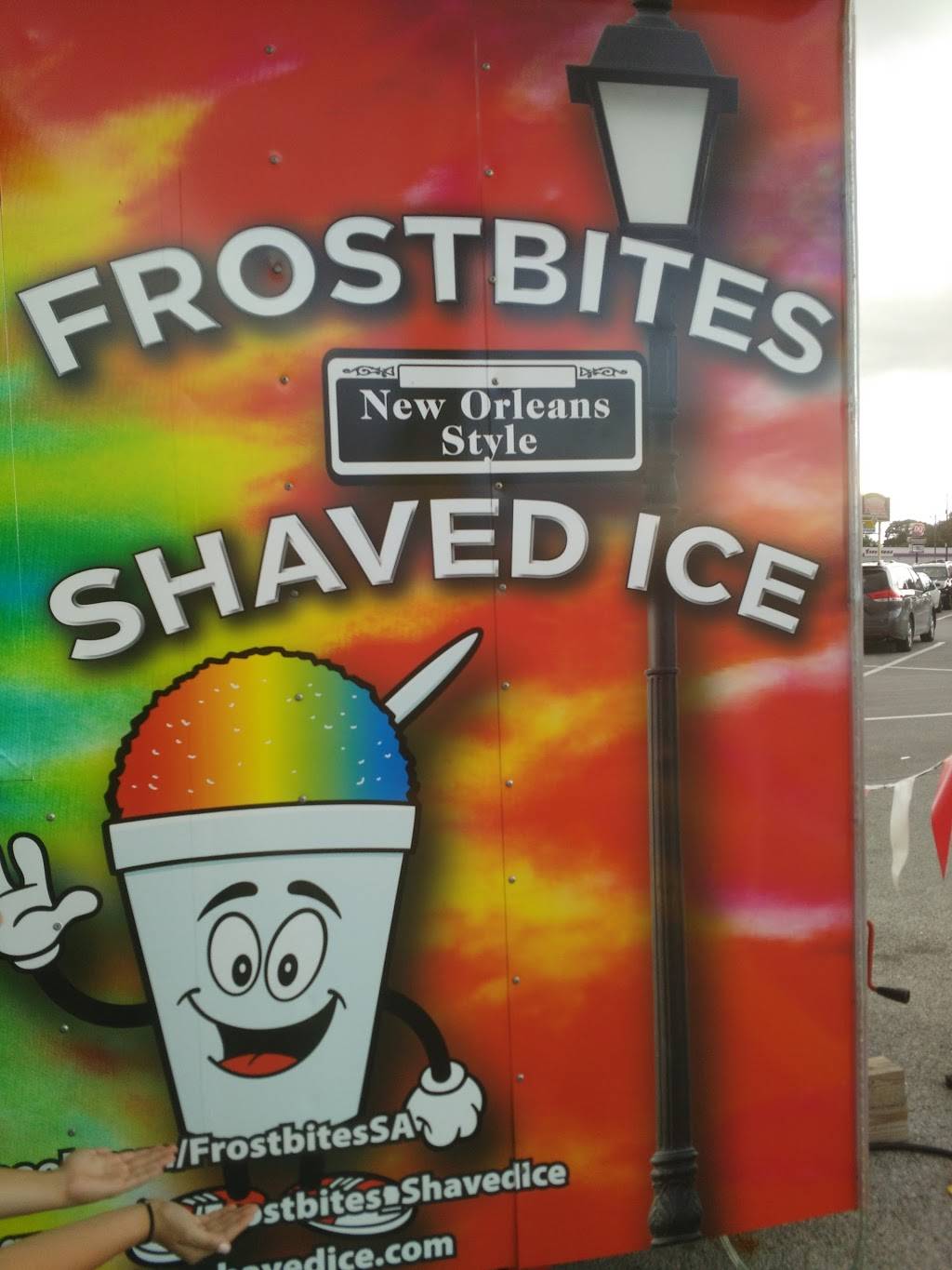 Frostbites Shaved Ice | restaurant | 11743 West Ave &, Blanco Rd, San Antonio, TX 78216, USA | 2107177131 OR +1 210-717-7131