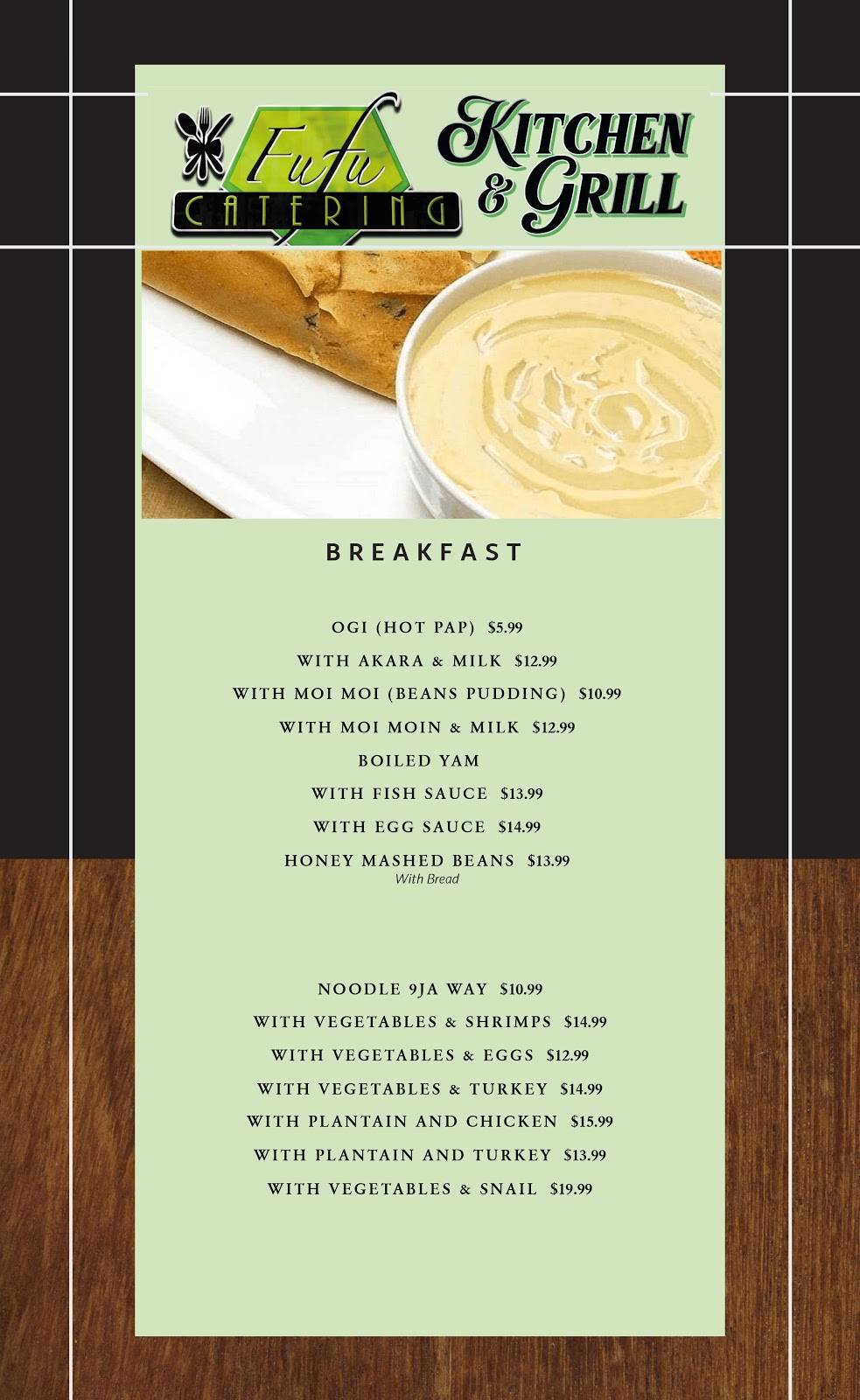 Fufu Catering Kitchen and Grill | restaurant | 5775 Jimmy Carter Blvd Suite #160, Norcross, GA 30071, USA | 6788627165 OR +1 678-862-7165